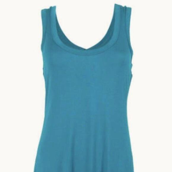 Calvin Klein Asymmetrical coverup turquoise M - Picture 2 of 6